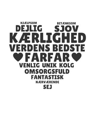Farfar hjerte inkl. personlig hilsen
